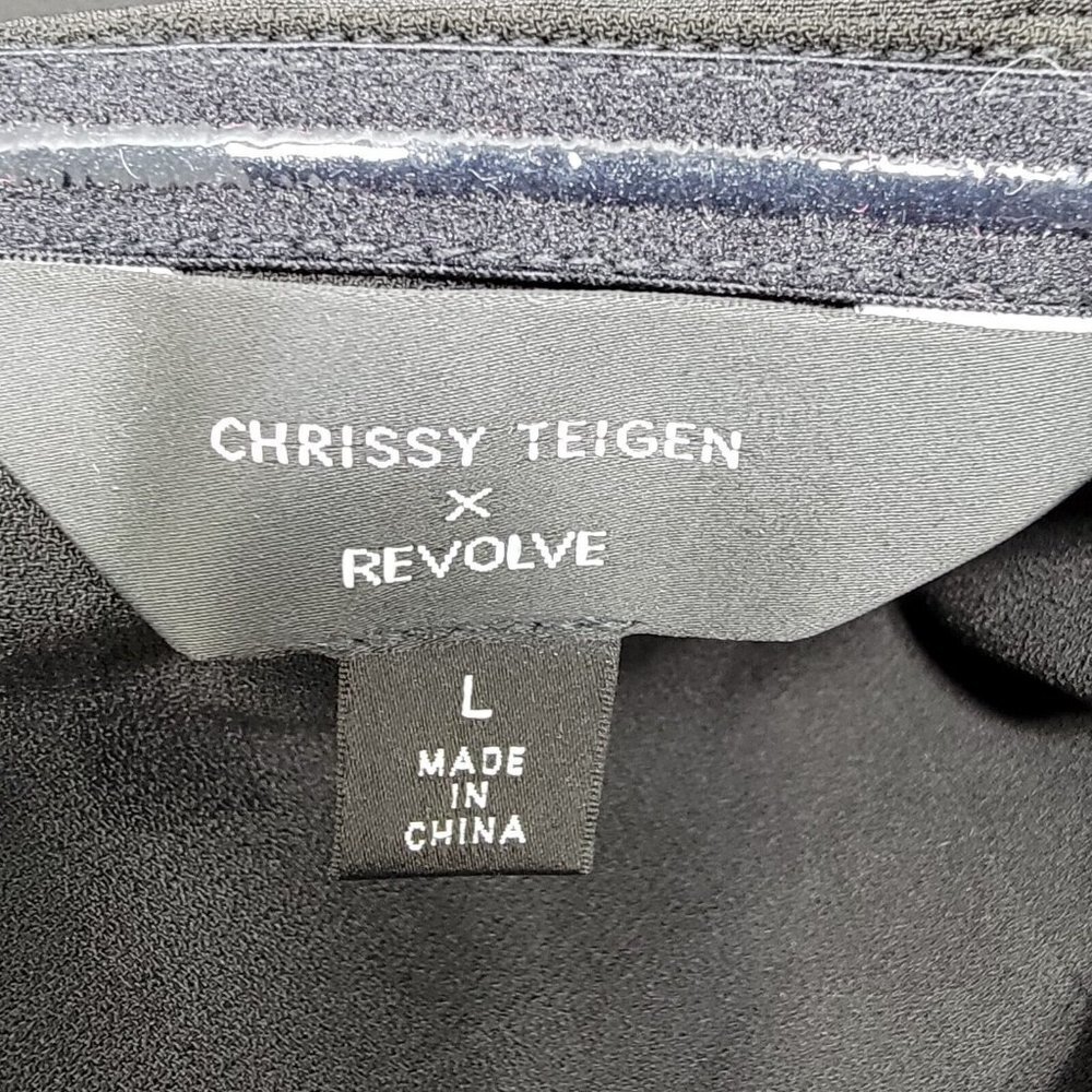 Chrissy Teigen Mini Dress Size Large Black Revolve Ivy Strapless Evening Gown - Picture 12 of 15